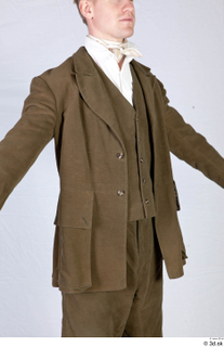  Photos Man in Historical suit 7 20th century Historical Clothing brown Historical suit brown jacket upper body 0010.jpg
